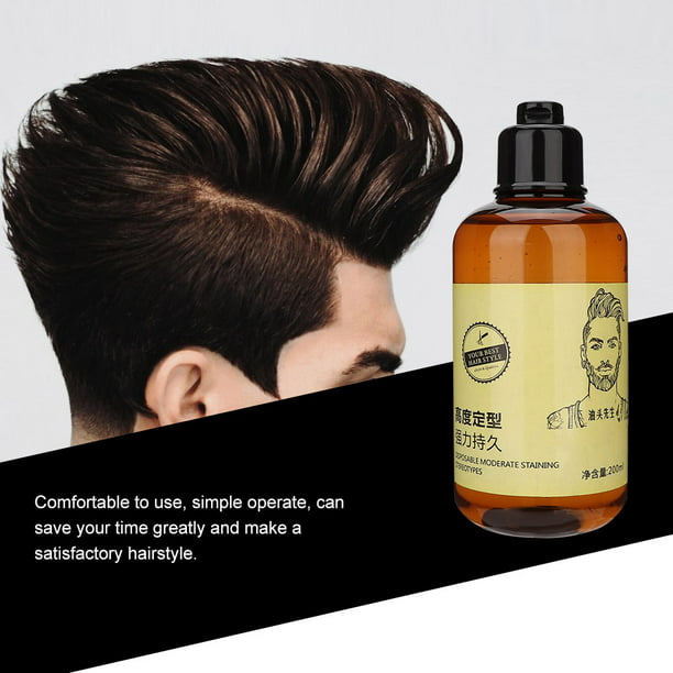 OTVIAP Hair Styling Gel, 200ml Men Hair Styling Gel Beauty Salon  Moisturizing Retro Hair Oil Hair Wax, Hair Gel 