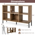 thumbnail image 3 of Spaco Open-Back Bookshelf with Drawer for Study-Natural, Tall Bookshelf, Shelves for Living Room, Home Office, Bedroom, Balcony, 3 of 8