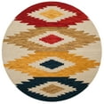 thumbnail image 2 of SAFAVIEH Aspen Mladen Southwestern Wool Area Rug, Ivory/Multi, 7' x 7' Round, 2 of 5