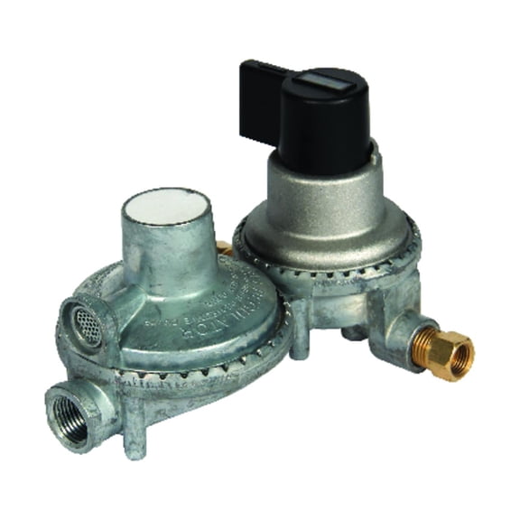 Camco Propane Double-Stage Auto-Changeover Regulator- For RVs with Dual Propane Tank Hookups, Maintains a Constant Gas Pressure With Auto Change From Empty to Full Tanks (59005)