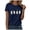 Dark Blue, variant on Women Halloween Shirts Cute Black Cat Ghost T-Shirt Retro Spooky Season Outfit Fall Tees Short Sleeve Tops (Yellow, S)