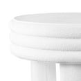 thumbnail image 6 of Rashida 13.5" Contemporary Minimalist Curvy Low Accent Table , White Frosted, 6 of 9