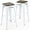 White, variant on XgoodX  30 Inch Metal Bar Stools with Square Solid Elm Wood Seat Top, Backless Stackable Industrial Barstools Set of 2 (Black)