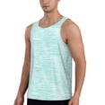 thumbnail image 2 of Xecao Blue Bright Men's Tank Top Workout Quick Dry Sleeveless Gym Jogging Muscle Shirts Summer Swim Beach Tops, 2 of 9