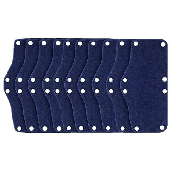 10PCS Hard Hat Sweatband, Cotton Hard Hat Liner, Reusable Hardhat Sweatbands (Blue)
