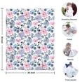 thumbnail image 4 of Pioneer Flower Floral Print Pattern Blanket,Comfortable Soft Lamb Wool Throw Blanket,All Season,Warm Lightweight Blankets for Sofa Bed Couch Living Room Chair,30"x40", 4 of 4