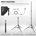 thumbnail image 6 of Neewer NK103 24" Softbox Kit (2-Pack) - 45W Bi-Color, 2900K-7000K, CRI95, w/Remote & Stands, 6 of 9