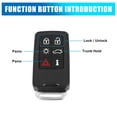 thumbnail image 3 of Unique Bargains Car Keyless Remote Key Fob Shell Case Black KR55WK49264 for Volvo XC60 2010-2017, 3 of 7