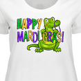thumbnail image 4 of Inktastic Happy Mardi Gras Cute Alligator with Beads Women's Plus Size T-Shirt, 4 of 5