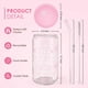 thumbnail image 3 of Vaso de cristal SANDJEST de 470 ml con tapa y pajita Inspirational, 3 of 8
