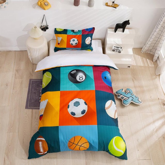 3D Color Ball Sports Quilt Cover Set Bedding Set Duvet Cover Pillowcases 82