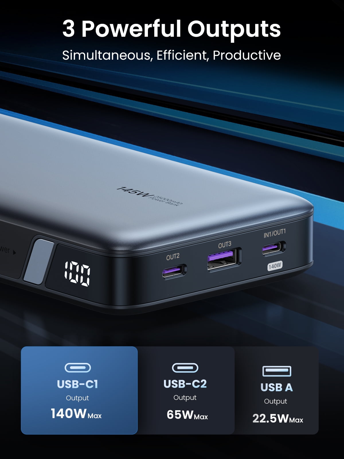 UGREEN 145W 25000mAh Power Bank, USB C Portable Charger for Laptop, Tablet, Cellphone, Stem Deck and More - Shop Black Friday Deals for 2024! - Walmart.com UGREEN 145W 25000mAh Power Bank, USB C Portable Charger for Laptop, Tablet, Cellphone, Stem Deck and More - Shop Black Friday Deals for 2024! - Walmart.com