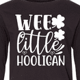 thumbnail image 4 of Inktastic St. Patrick's Day Wee Little Hooligan with Shamrocks Long Sleeve Youth T-Shirt, 4 of 5