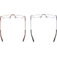 thumbnail image 3 of GFDYREE Half Reading Glasses Half Rim Metal Frame Glasses Spring Hinge Readers for Men and Women, 3 of 7
