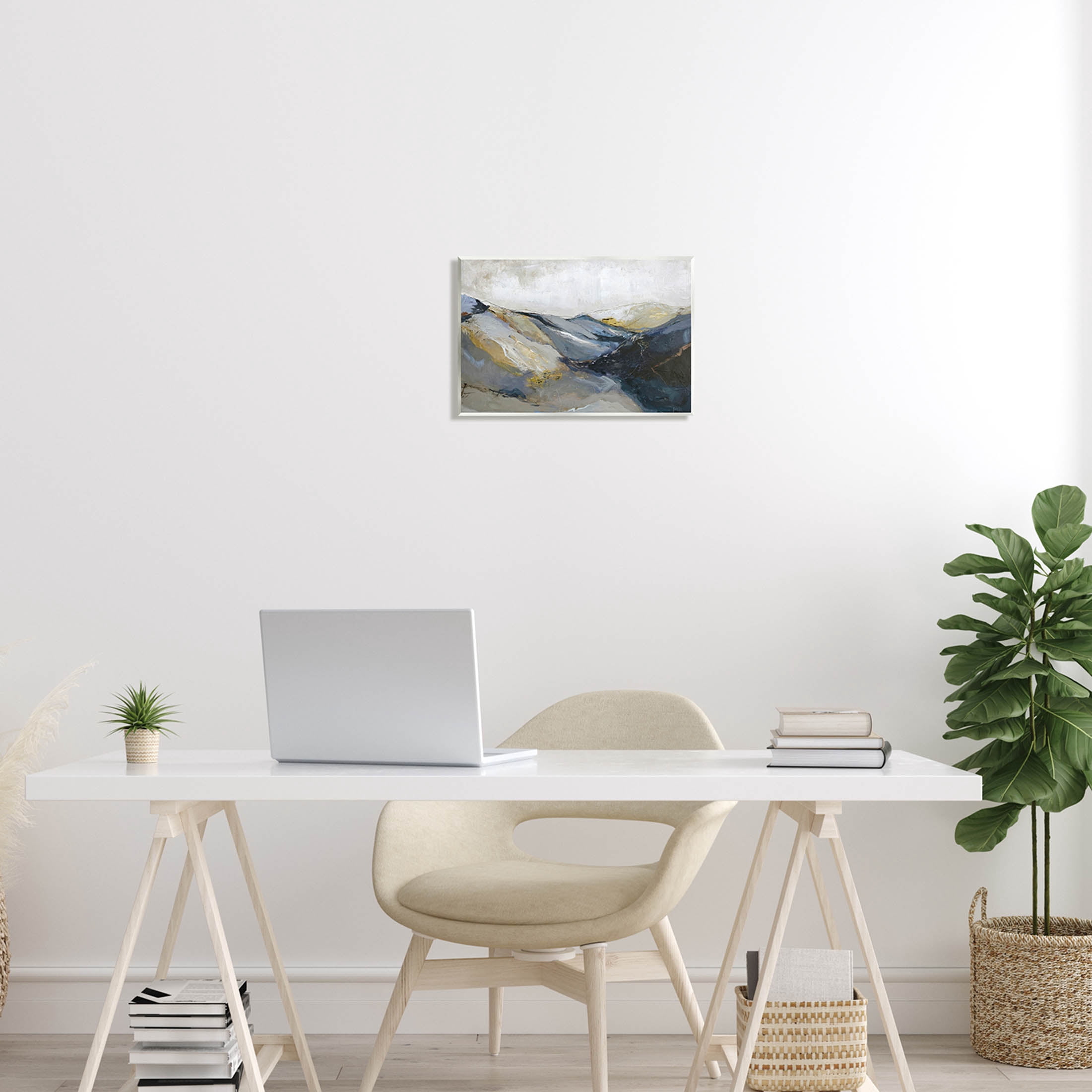 Stupell Industries Abstract Mountain Peaks Landscape Painting Unframed Art Print Wall Art, Design by Design Fabrikken