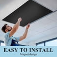 thumbnail image 6 of Pure Black Fluorescent Light Covers, Simple Solid Color Magnetic Light Covers for Ceiling Lights, Fluorescent Ceiling Shade Filters for Classroom Bedroom Office 4x2Ft x 3PCS, 6 of 8