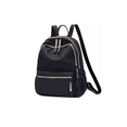 thumbnail image 1 of Bolsa Mochila De Moda Impermeable Cierre Antirrobo negra, cierres dorados, 1 of 4