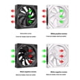 thumbnail image 2 of PC Case Fan ARGB Reverse/Forward Type Cooling Fan 12cm CPU Fan with Mirror Light Effect White, 2 of 4