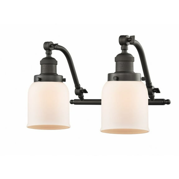 515-2W-OB-G51 Innovations Lighting Bell - 2 Light Bath Vanity In Industrial Style-12 Inches Tall and 18 Inches Wide-Oil Rubbed Bronze Finish-Matte