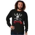 thumbnail image 5 of Lazy Chillin Out Couch Potato Skull Long Sleeve TShirt Men Women Brisco Brands X, 5 of 6