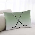 thumbnail image 2 of Sage Green White Throw Pillow Cover 20 x 26 Inch Decorative Pillow Cover Modern Ombre Sports Game Ice Hockey Lumbar Pillowcase Seasonal Rectangle Cushion Case for Couch Sofa Bed Living Room, 2 of 7