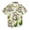 Cartoon Koala and Avocado, variant on Small Short Sleeve Button Down Shirts Hand Drawn Leopard Casual Shirt 3-10 Years