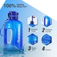 thumbnail image 3 of Botella de agua GIFUBOWA de 3 litros con pajita, marcador de tiempo, sin BPA, 3 of 7