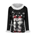 thumbnail image 5 of qucoqpe Women's Christmas Print Crewneck Sweatshirt, Funny Long Sleeve Knit Pullover Top, 5 of 7