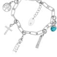 thumbnail image 3 of Time and Tru Women's Silver-Tone Interchangeable Faith Theme Charms Bracelet., 3 of 4