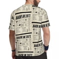 thumbnail image 4 of Newspaper Print T Shirt Summer 1971 Story Events Retro T-Shirts Trending Tshirt For Mens, 4 of 5