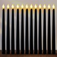 thumbnail image 1 of Paquete de 12 velas negras sin llama, velas eléctricas, velas para cumpleaños/Navidad/Halloween/cena a la luz de las velas, 1 of 5