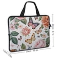 thumbnail image 2 of Werpe Butterflies Flowers Pink Rose Neoprene Laptop Sleeve Carrying Bag Diving Fabric Tablet Cover 10inch, 2 of 5