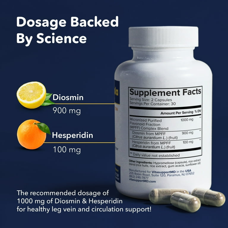 VitasupportMD Vein Formula, Circulation and Vein Support, 60