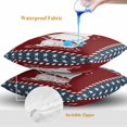thumbnail image 4 of Nautical Sailing Throw Pillow Covers 18x18 Inch Set of 2, Red Navy Blue Coastal Stars Ocean Waterproof Outdoor Pillow Covers, Decorative Cushion Pillowcases for Couch, Sofa, Bed, Garden, Patio, 4 of 9