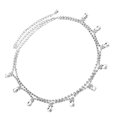 thumbnail image 3 of Señoras De Las Mujeres Correa De Diamantes De Imitación De Diamante Diamantes Cadena De La Cintura Hebilla De La Plata Estilo 1, 3 of 8
