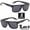 2 pair blacks locs, variant on Locs Oversize Glasses Men Dark Lens Flat Top Large Black OG Sunglasses