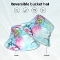 thumbnail image 5 of Kll Dragonfly Floral Bucket Hat For Women Men Packable Travel Beach Sun Hat Outdoor Rave Accessories Reflective Fisherman Cap, 5 of 9