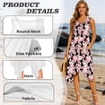 thumbnail image 6 of FUIALDOLG Women's Black Cats Dress Womens Ruffle A-line Flowy Midi Dress Lady Round Neck Sleeveless Sundress Beach Long Dresses Love Hearts Pattern Skirt Valentines Costume,S, 6 of 7
