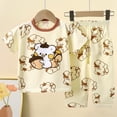 thumbnail image 2 of FAOWME Outfit Sets Toddler Boys Girls Summer Cartoon Printed Short Sleeved Tops And Pants 2PC Children Suit Clothes Sets Holiday O-Neck Dailywear, 2 of 3
