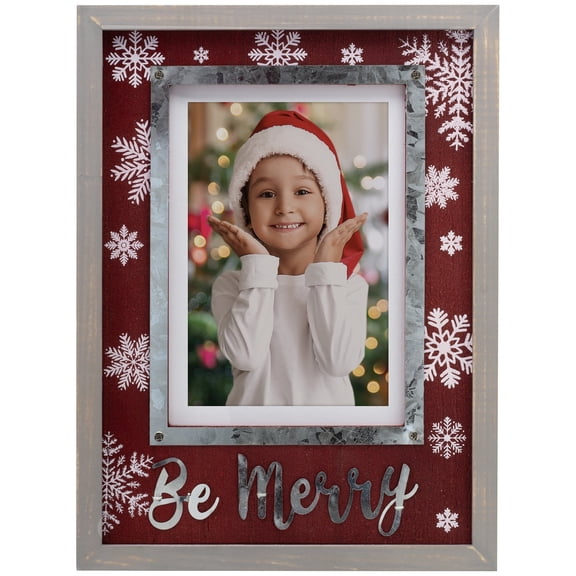 Fine Photo Gifts Be Merry Christmas 4x6 or 5x7 Wood Picture Frame