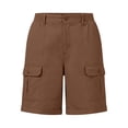 thumbnail image 6 of Men's Hiking Cargo Shorts with Zipper Pockets 7" Lightweight Quick Dry Casual Shorts for Men Golf Work (Brown,M), 6 of 7
