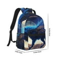 thumbnail image 2 of Yiaed Moonlit Blue Wolf Print School Backpack College Backpack Daypacks for Students High School Spacious and Durable Daypack for Work and Travel-One Size, 2 of 6