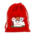 thumbnail image 2 of Fmbmuo Medium Candy Bags Red 1Pcs Snowman Decorations Drawstring Cloth Fluorescent Christmas Bag for Xmas Party Favors, 2 of 5