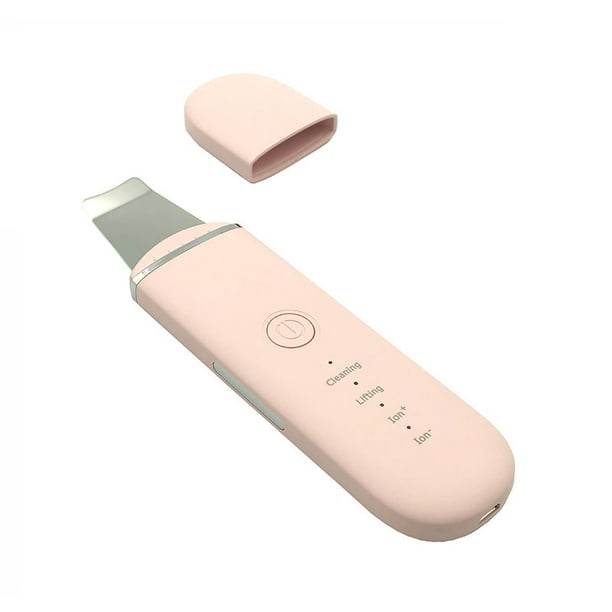 Espátula facial - Limpiador de poros con espátula para la piel con 4 modos, herramientas para el cuidado de la piel, extractor para limpieza facial profunda (rosa) - 2 fundas de silicona incluidas Rojo Verde