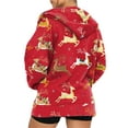thumbnail image 3 of hirigin Women's Oversized Sweatshirt Christmas E-Girl Hoodies Pullover for Teen Girls Long Sleeve Jackets Baggy Streetwear (Red, XL), 3 of 7