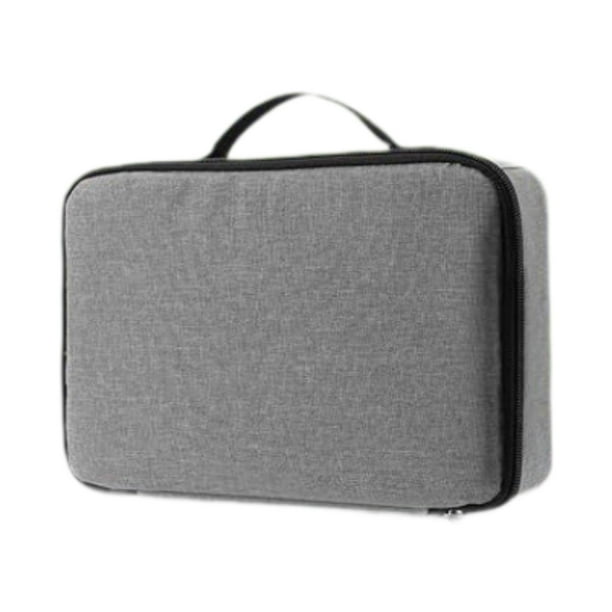 Organizador de gafas de sol, bolsa organizadora de gafas, compartimento ajustable con cremallera, organizador portátil de joyas y relojes para hombres