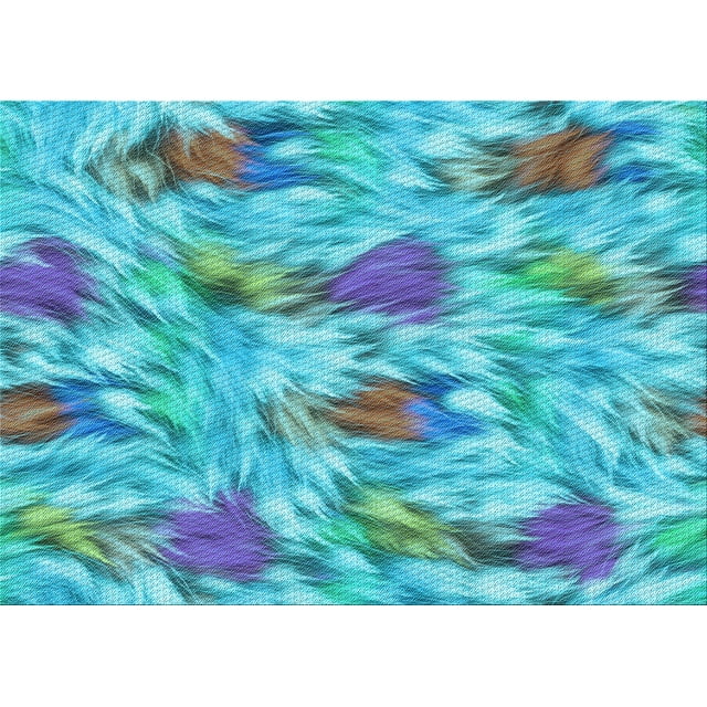 Ahgly Company Machine Washable Indoor Rectangle Transitional Blue Ivy Blue Area Rugs, 5' x 8'