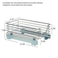 thumbnail image 2 of Household Essentials Glidez Multipurpose Chrome-Plated Steel Pull-Out/Slide-Out Storage Organizer for Under Cabinet Use - 1-Tier Design - Fits Standard Size Cabinet or Shelf, Chrome, 2 of 10