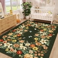 thumbnail image 4 of Area Rugs for Living Room, Floral Washable Rug Vintage Large Soft Boho Non-Slip Carpet Indoor Floor Stain Resistant Carpets for Bedroom Dining Room Farmhouse Nursery Home Office, 4 of 10