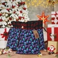 thumbnail image 6 of Rocae purple flower blue Skull Print Christmas Drawstring Linen Gift Bag with Drawstrings Treat Bag Goody Present Bags for Christmas Party Favor, 6 of 8